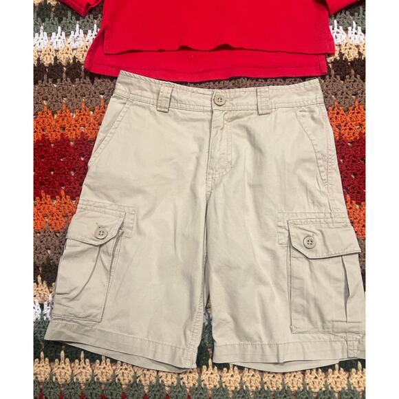 Polo Ralph Lauren Boys Set Long Sleeve Polo Cargo Shorts  8/10 - Picture 5 of 8